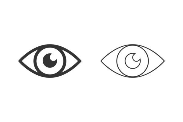 Icône de ligne des yeux signe ensemble. Illustration vectorielle — Image vectorielle