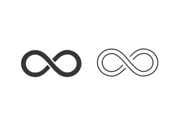 Infinity Line Icon Set. Illustrazione vettoriale — Vettoriale Stock