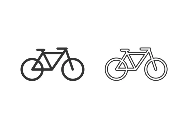 Conjunto de ícones de linha de bicicleta. vetor ícone de bicicleta. Ilustração vetorial — Vetor de Stock
