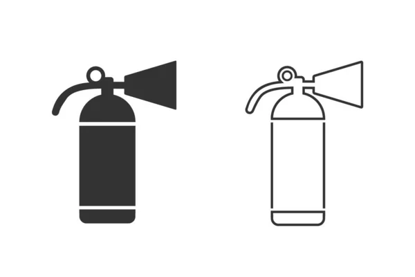 Brandblusser lijn pictogram sjabloon kleur bewerkbaar. Brandgevaar. Brandwerende symbool vector teken geïsoleerd op witte achtergrond. Eenvoudige logo vector illustratie voor grafisch en web design — Stockvector