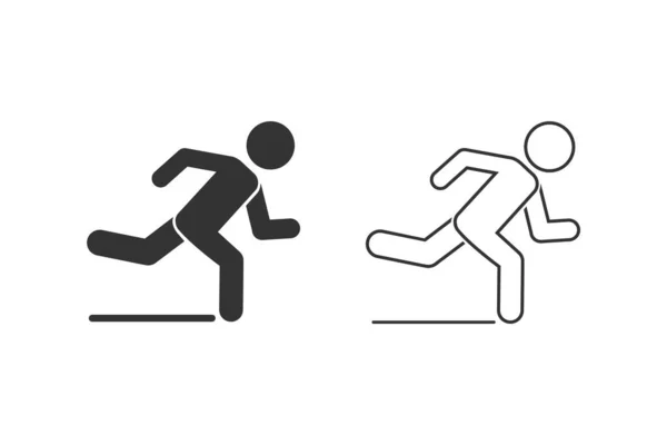 Runner line icon set. Logo element illustration. Runner symbol design. colored collection. — Stock Vector