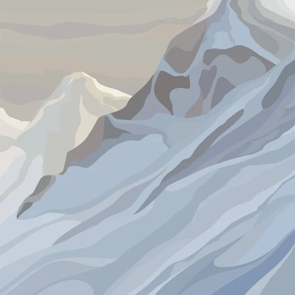 Latar belakang puncak salju abstrak dari puncak gunung - Stok Vektor