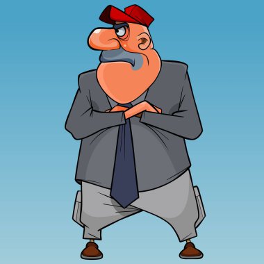 Cartoon angry man looking away with his arms crossed over his chest vector Cartoon angry man looking away with his arms crossed over his chest vector