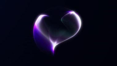 Akan ışık ve enerji dalgalarıyla çok renkli plazma küresi. Soyut 4K parlak renkleri ve pürüzsüz geleceksel hareketi olan kusursuz döngü.