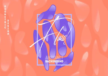 Vektör şablon sıvı sıvı şekillerle süslenmiş. Modern abstr