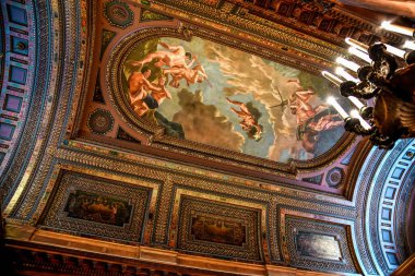 New York Halk Kütüphanesi 'ndeki McGraw Rotunda Tavanı (NYPL) - Manhattan, New York