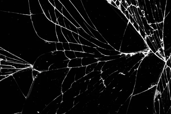 glass in cracks on a black background. template for design