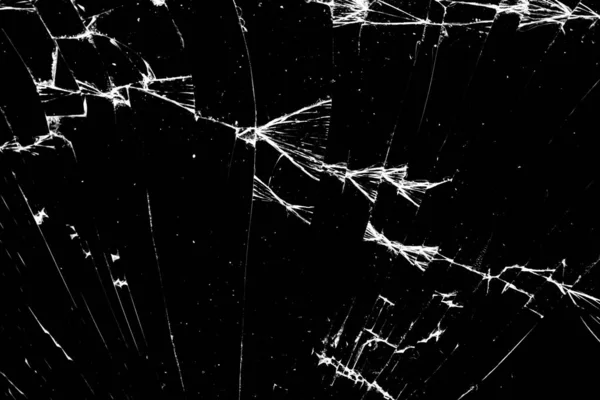 cracked glass on a black background. template for design