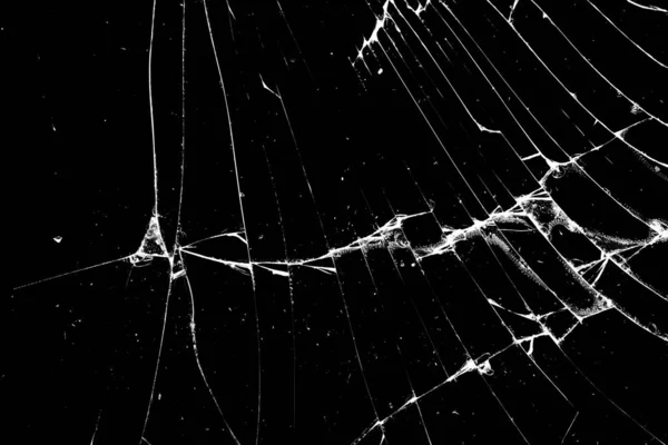 cracked glass on a black background. template for design