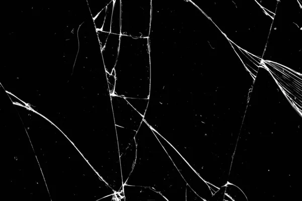 cracked glass on a black background. template for design