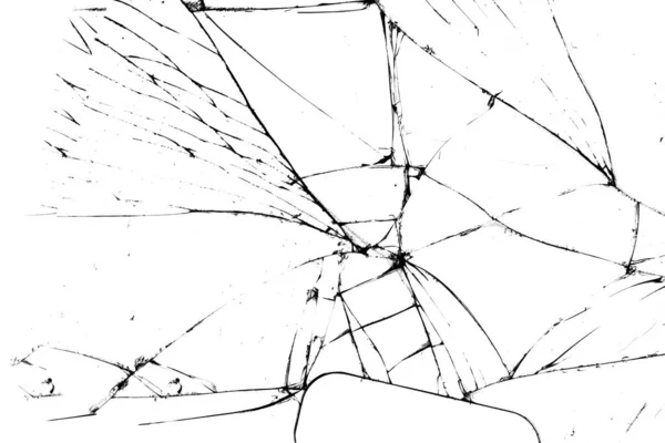 broken glass. black cracks on a white background