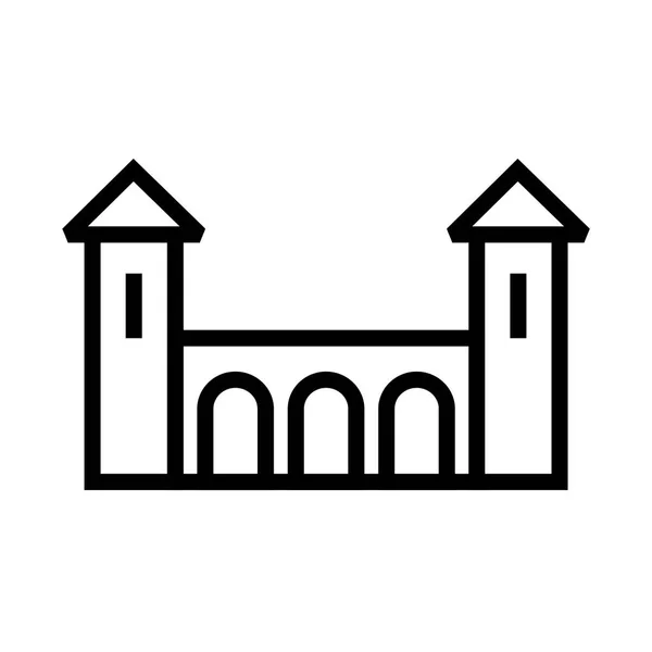 Εικονίδιο Κτηρίου Φόδρα Απλή Επίπεδη Στυλ Εικονογράφηση — Διανυσματικό Αρχείο