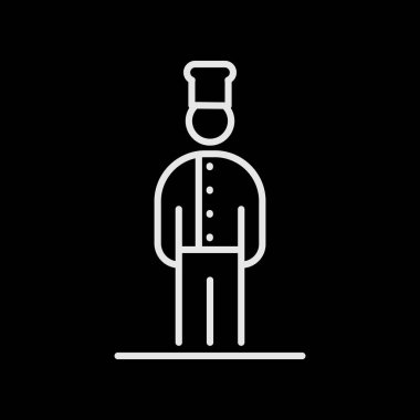 Şef simge avatar basit düz stil tasarlamak.