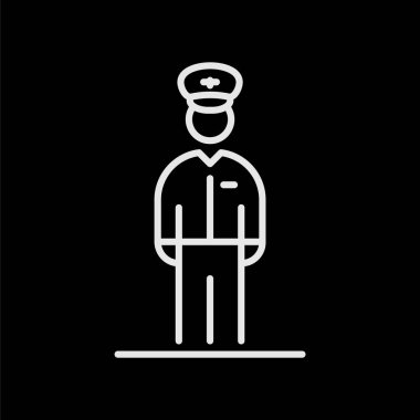 Havacılık pilot simge avatar basit düz stil tasarlamak.