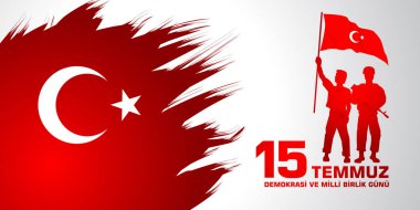 15 Temmuz Demokrasi ve milli birlik gunu. Türkçe çeviri: Temmuz 15 demokrasi ve Milli birlik günü