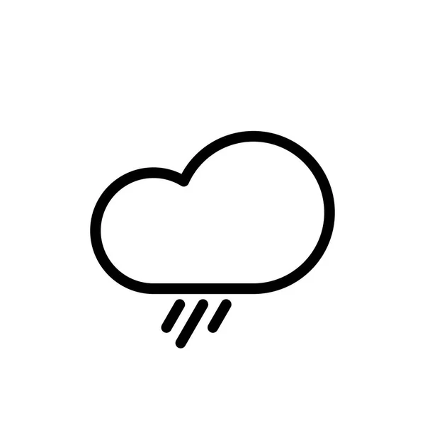 简单平板式天气 设计的雨云图标 — 图库矢量图片