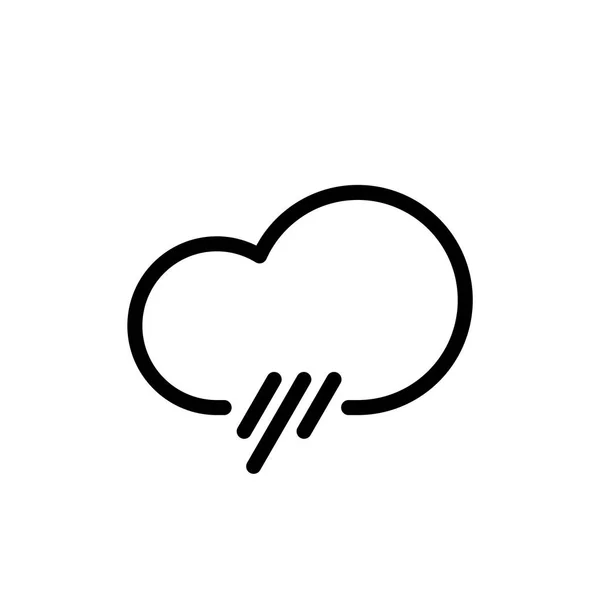 Reain Cloud Icon Simple Flat Style Weather Design — стоковый вектор