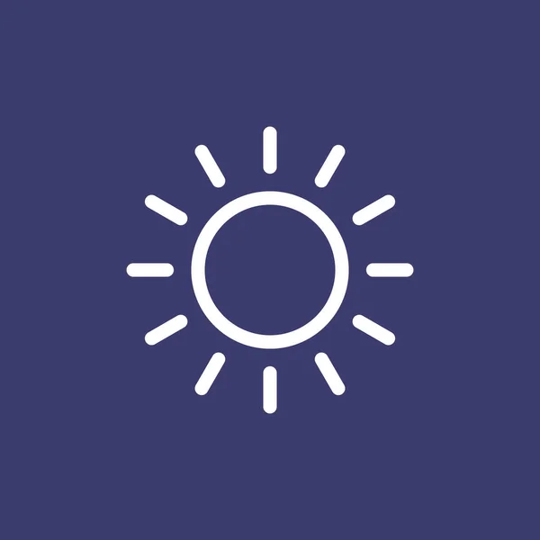 Icono Sol Para Diseño Simple Clima Estilo Plano — Vector de stock