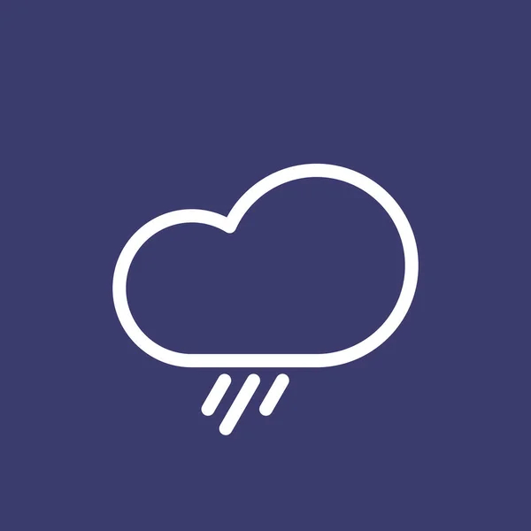 简单平板式天气 设计的雨云图标 — 图库矢量图片