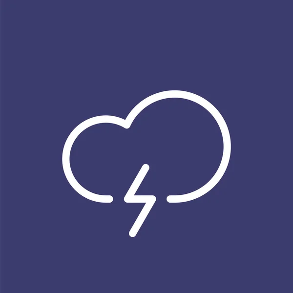 简单平板式天气用户界面设计的闪电图标 — 图库矢量图片