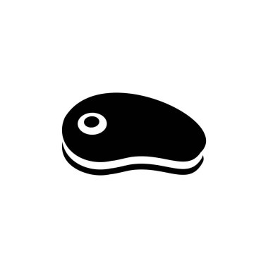 Biftek simgesi basit düz stil görüntü illüstrasyon.