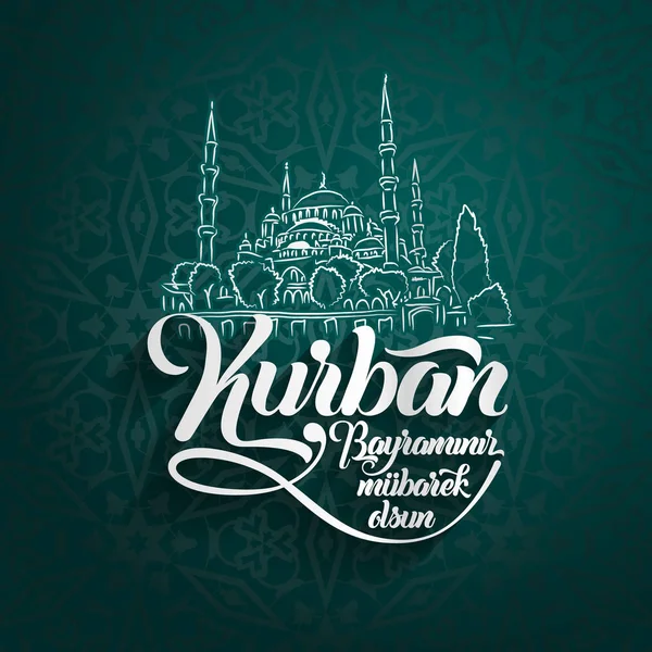 Kurban bayramininiz mubarek olsun. Türkçe çeviri: Fedakârlık Bayramı 'nız kutlu olsun..