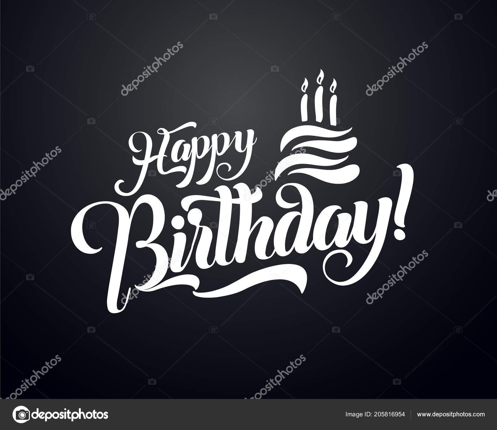 Happy Birthday Lettering Text Vector Illustration Birthday Greeting