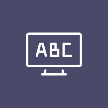 ABC simge alfabe basit düz stil anahat tasarlamak.