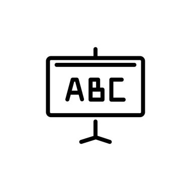 ABC simge alfabe basit düz stil anahat tasarlamak.