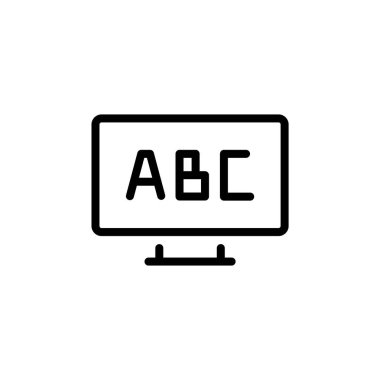 ABC simge alfabe basit düz stil anahat tasarlamak.