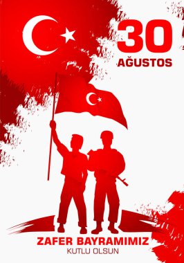30 Ağustos Zafer Bayramı. Çeviri: 30 Ağustos zafer ve kutlama Milli Günü Türkiye'de.