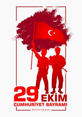 29 Ekim Cumhuriyet Bayramin kutlu olsun. Çeviri: 29 Ekim Mutlu Cumhuriyet Günü Türkiye.