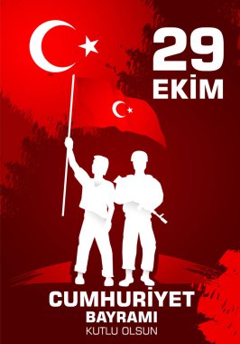 29 Ekim Cumhuriyet Bayramin kutlu olsun. Çeviri: 29 Ekim Mutlu Cumhuriyet Günü Türkiye.