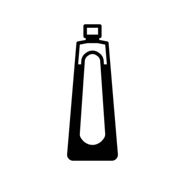 Alkol şişe simgesi basit düz stil vektör çizim.