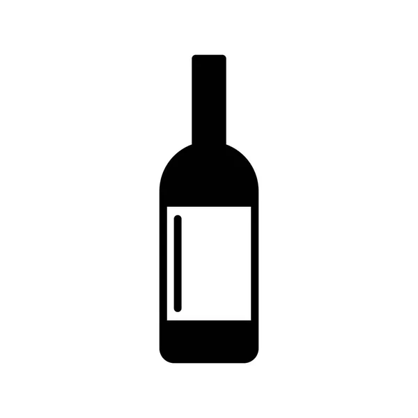 Alkohol Flasche Symbol Einfach Flachen Stil Vektor Illustration — Stockvektor