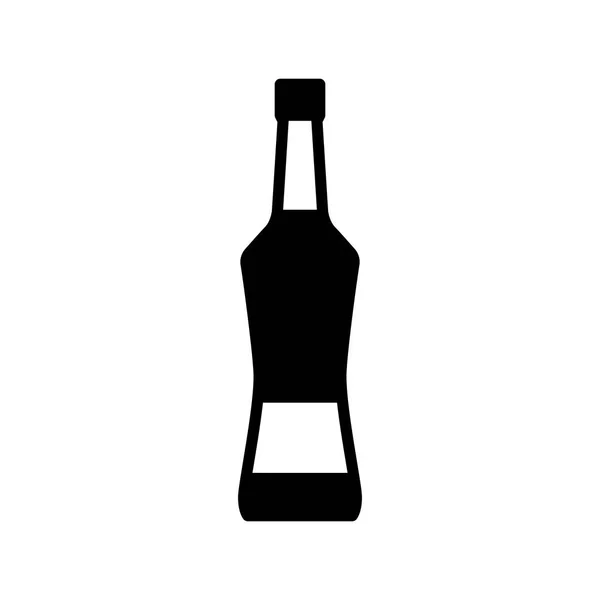 Alkohol Butelka Ikona Proste Płaski Vector Illustration — Wektor stockowy