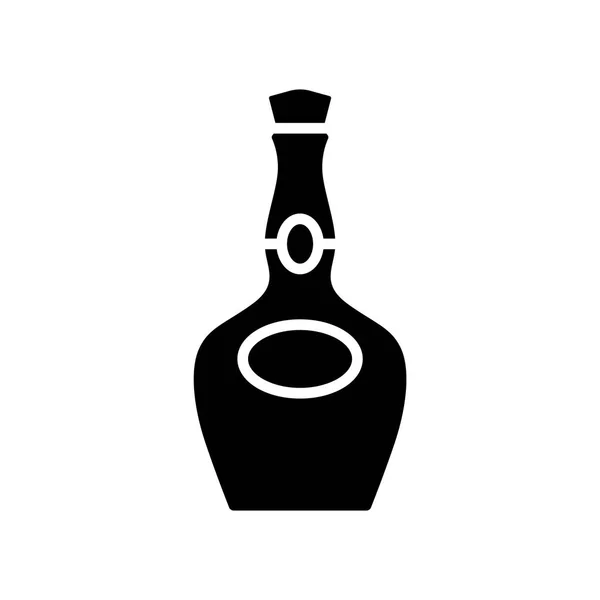 Ilustrasi Vektor Gaya Datar Sederhana Ikon Botol Alkohol - Stok Vektor