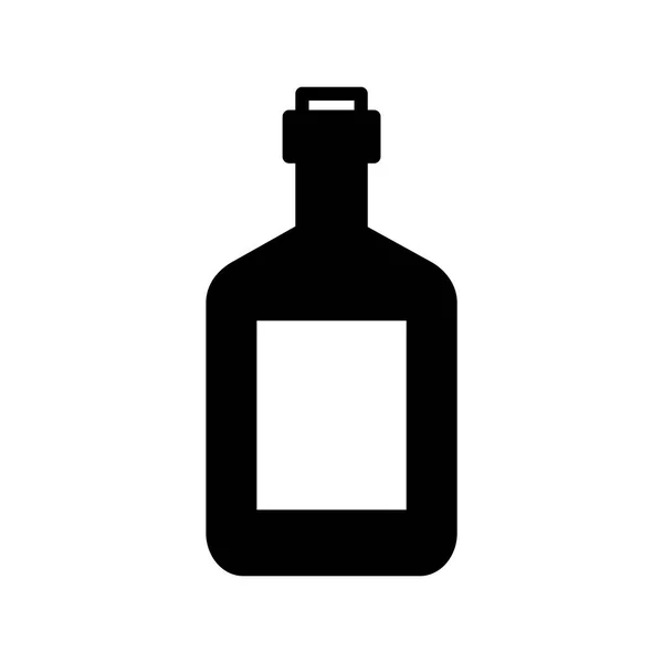 Alkohol Butelka Ikona Proste Płaski Vector Illustration — Wektor stockowy