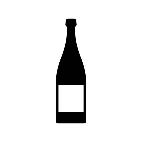 Alkohol Flasche Symbol Einfach Flachen Stil Vektor Illustration — Stockvektor