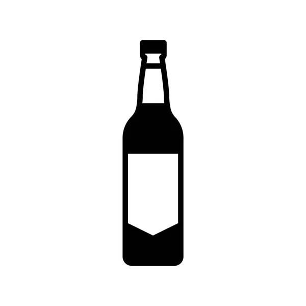 Alcohol Fles Pictogram Eenvoudige Vlakke Stijl Vectorillustratie — Stockvector