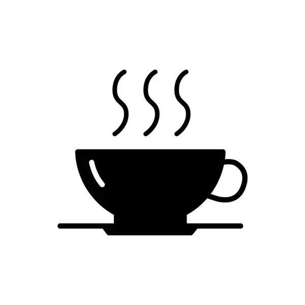 Koffie Thee Beker Eenvoudige Platte Vector Stijlicoon — Stockvector