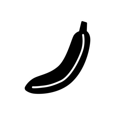 Muz simgesi basit düz vektör çizim.