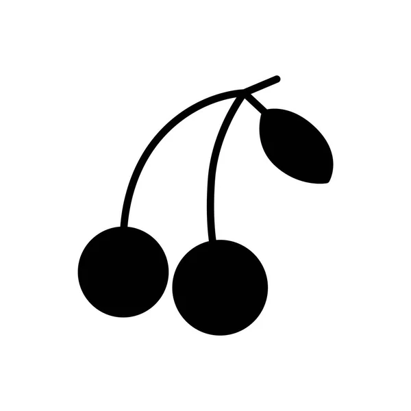 Cherry Icon Semplice Illustrazione Vettoriale Piatta — Vettoriale Stock