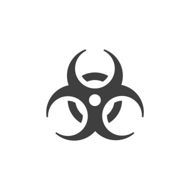 Toksik radyoaktif tıbbi simge basit düz tasarlamak