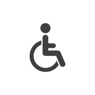 Devre dışı koltuk tıbbi simge basit düz tasarlamak dostum