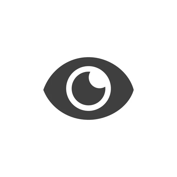 Eye lens medical icon simple flat illustration — Stock Vector