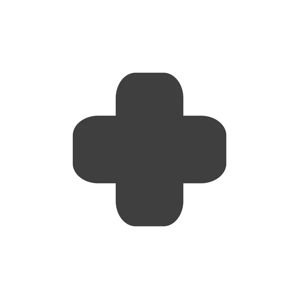 Medische plus kliniek pictogram eenvoudige vlakke afbeelding — Stockvector
