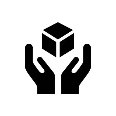 İzole bakım ambalaj sembol basit düz stil ikonu ile başa