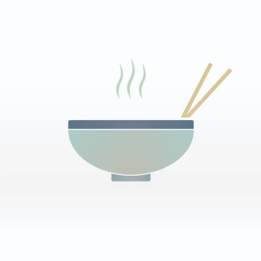 Basit çorba işareti illüstrasyon kase sembol simge vektör