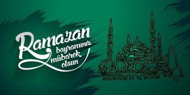 Ramazan bayramin mubarek olsun. Türkçeden çeviri: Mutlu Ramazanlar
